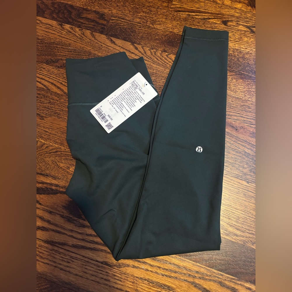NWT Lululemon Wunder Train High-Rise 28” Tights, RAINFOREST GREEN size 8